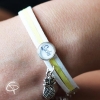 Bracelet JAUNE et BLANC Personnalisable