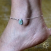 Bracelet de cheville femme argentée
