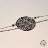 Headband mariage estampe filigrane argentée