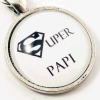 Porte-clef personnalisé super papi cadeau original grand-père