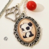 Marque-page panda perle rouge
