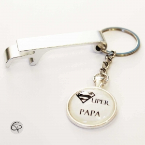 Porte-clef décapsuleur super papa