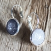 Boucles d'oreilles argentées avec des chats origami