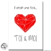 Affiche mariage personnalisée Cœur Origami il était une fois toi et moi