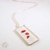 Sautoir coquelicot bijou poétique artisanal