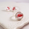 Bague fantaisie femme dessin coquelicots aquarelle