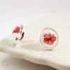 Clous d'oreilles dessin fleurs de coquelicots faits main