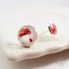 Clous d'oreilles originaux femme fleur