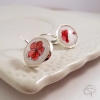 boucles d'oreilles fleurs de coquelicot bijoux délicats femme