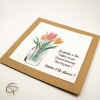 Carte de vœux grand-mère bouquet de fleurs à l'aquarelle
