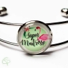 Bracelet maîtresse flamant rose