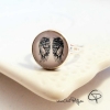 Bague fantaisie femme argentée dessin ailes ange