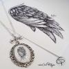 Pendentif aile d'ange fait main Chat Pristy