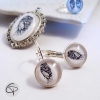 boucles d'oreilles de type dormeuse avec un beau dessin d'aile d'ange