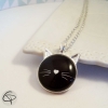 Pendentif original chat femme