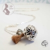 Collier bola de grossesse original argenté