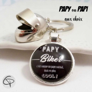 Cadeau papi personnalisé fête des grands pères, des papy : porte clé avec  les petits enfants en inox miroir, bonne fête papi - Porte clés en inox -  creationsdere