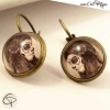 boucles d'oreilles catrina boucles bronze type dormeuse bijou femme