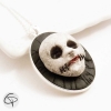 collier halloween pendentif avec crâne 3d