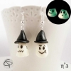 paire boucles d'oreilles mignon fantôme fluorescent la nuit bijoux originaux halloween