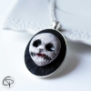 pendentif femme tête de mort 3d bijou halloween