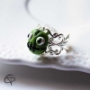 Bague tête de zombie monstre vert bouche cousue bijou halloween