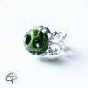 Bague tête de vampire vert bijou femme halloween