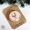 ornement original bois peint main décoration authentique sapin noel