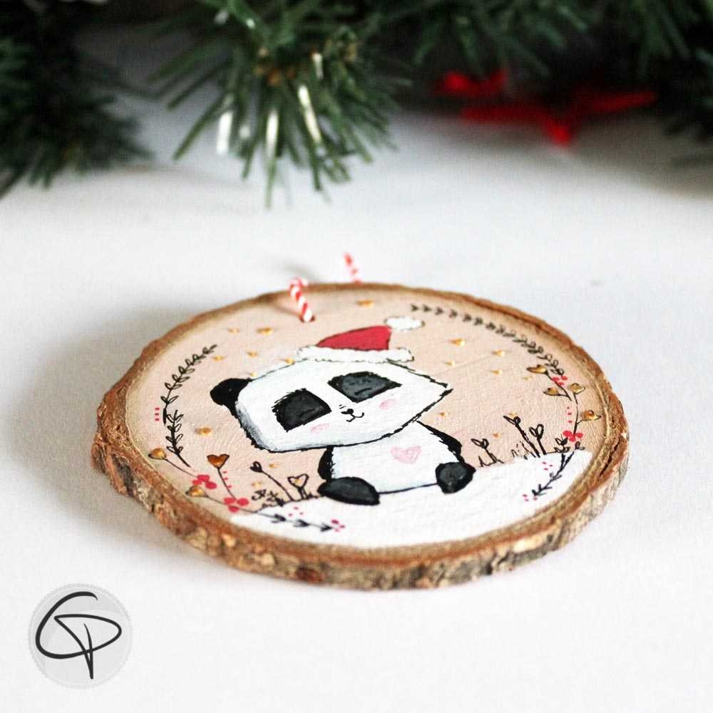 Verre babioles de Noël Pandarama Panda Avec Babiole Fantaisie Arbre de Noel Décoration