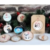 boules de noel originales et personnalisables en bois peints main