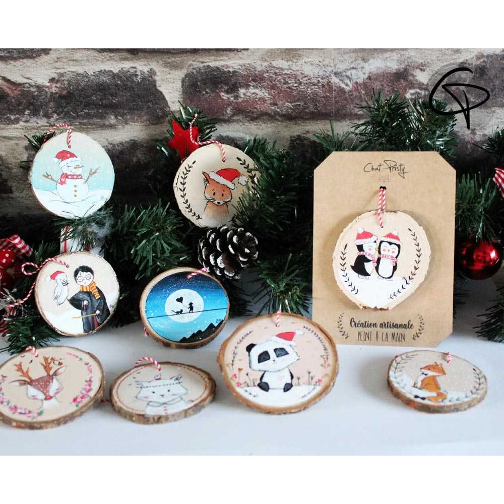 Bonhomme pain d'épice en bois - boule de noël personnalisé prénom