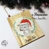 Plaque en bois personnalisable chat décoration Noël