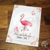 carte de voeux fabriquée main illustration flamant rose personnalisé bonne fête