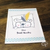 Carte de voeux artisanale dessin ourson mignon personnalisable