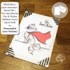 Carte de voeux dessin raton-laveur super-héros personnalisé