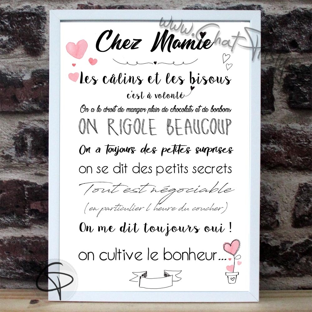 Affiche Règles de vie chez mamie et papy. – Omade