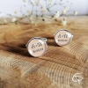 Boutons de manchette homme initiales prénoms date mariage