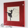 tableau carré peinture femme ballerine thème danse