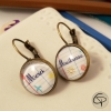 boucles d'oreilles merci maîtresse cadeau fin année scolaire