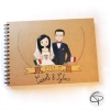 Livre d'or de mariage avec illustration personnalisée