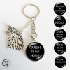 porte-clef game of thrones messages personnalisés loup de winterfell