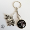 porte-clé loup stark message personnalisé mother of dragons