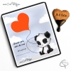 biscuit coeur merci dessin panda fait main