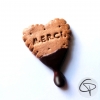 biscuit coeur chocolat merci fait main