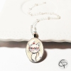 pendentif enfant dessin chat en médaillon