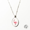 collier flamant rose en pendentif bijou pour enfant