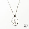 collier fille lapin romantique en pendentif