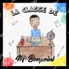 tableau visage professeur illustré fait main coiffure classique-brun