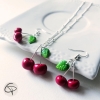 boucles et pendentif cerises pour fille et ado de 12 ans 