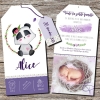 Faire-part de naissance panda fille